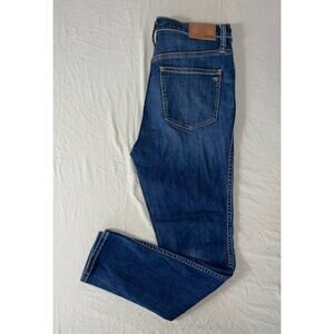 Madewell 10" High Rise Skinny Stretch Denim Jeans. Medium Wash, Women's 29. GUC!
